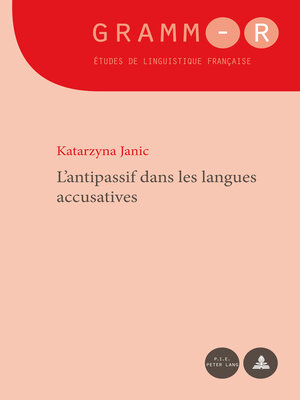 cover image of Lantipassif dans les langues accusatives